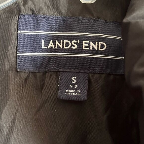 Lands End Black Down Puffer Jacket. Size Small. - Picture 7 of 7